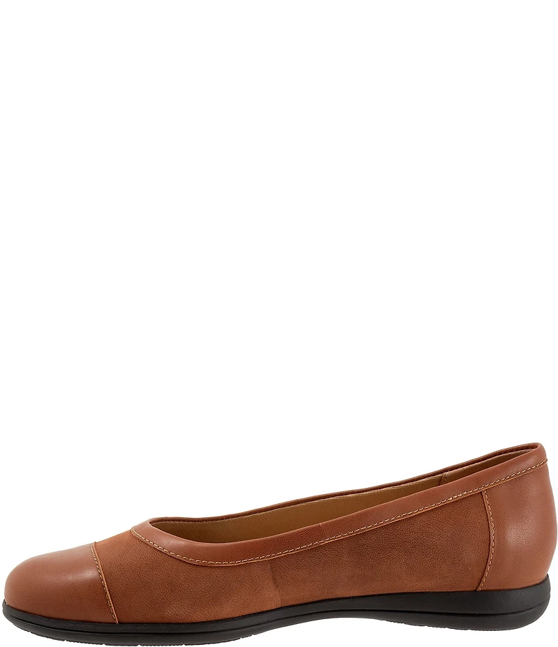 Trotters Delmara Nubuck Suede Cap Toe Flats
