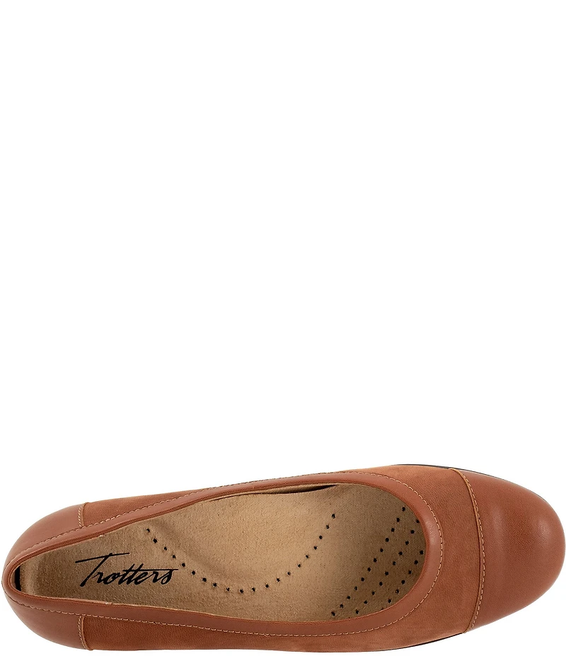 Trotters Delmara Nubuck Suede Cap Toe Flats