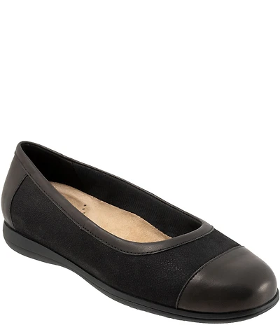 Trotters Delmara Nubuck Suede Cap Toe Flats