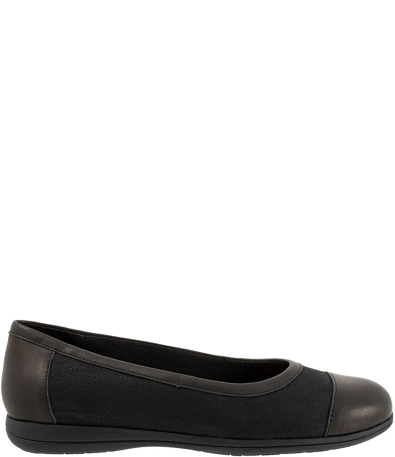Trotters Delmara Nubuck Suede Cap Toe Flats