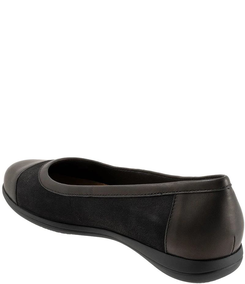 Trotters Delmara Nubuck Suede Cap Toe Flats
