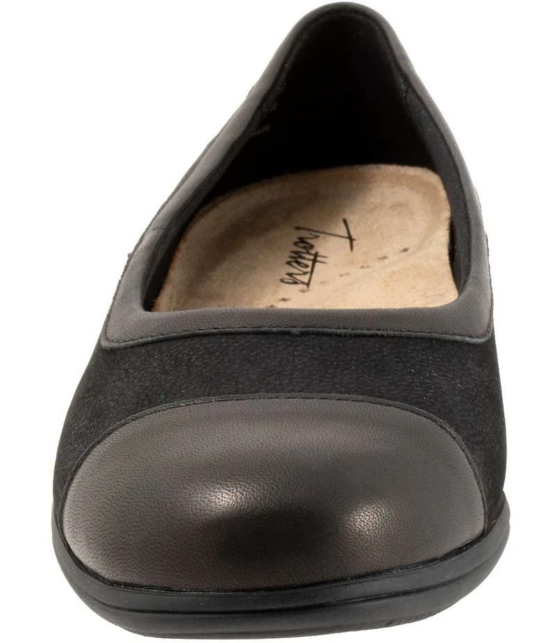 Trotters Delmara Nubuck Suede Cap Toe Flats
