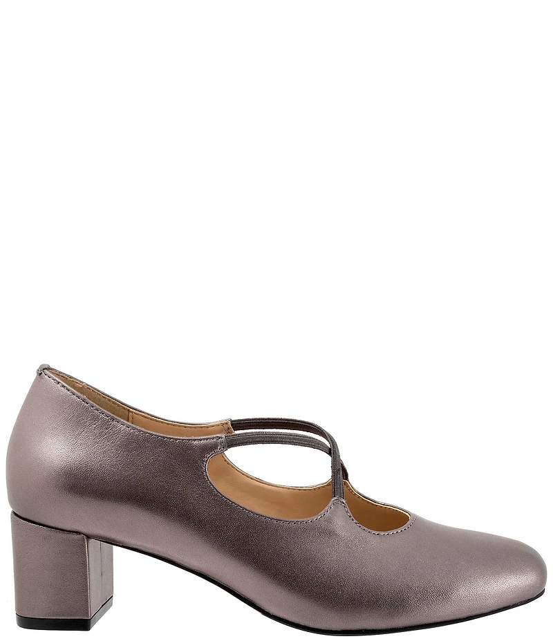 Trotters Demi Leather Cross Band Pumps