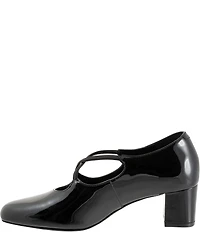 Trotters Demi Patent Leather Cross Band Pumps