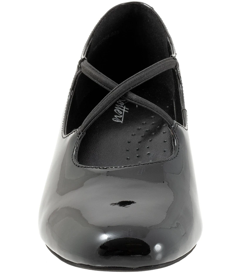 Trotters Demi Patent Leather Cross Band Pumps