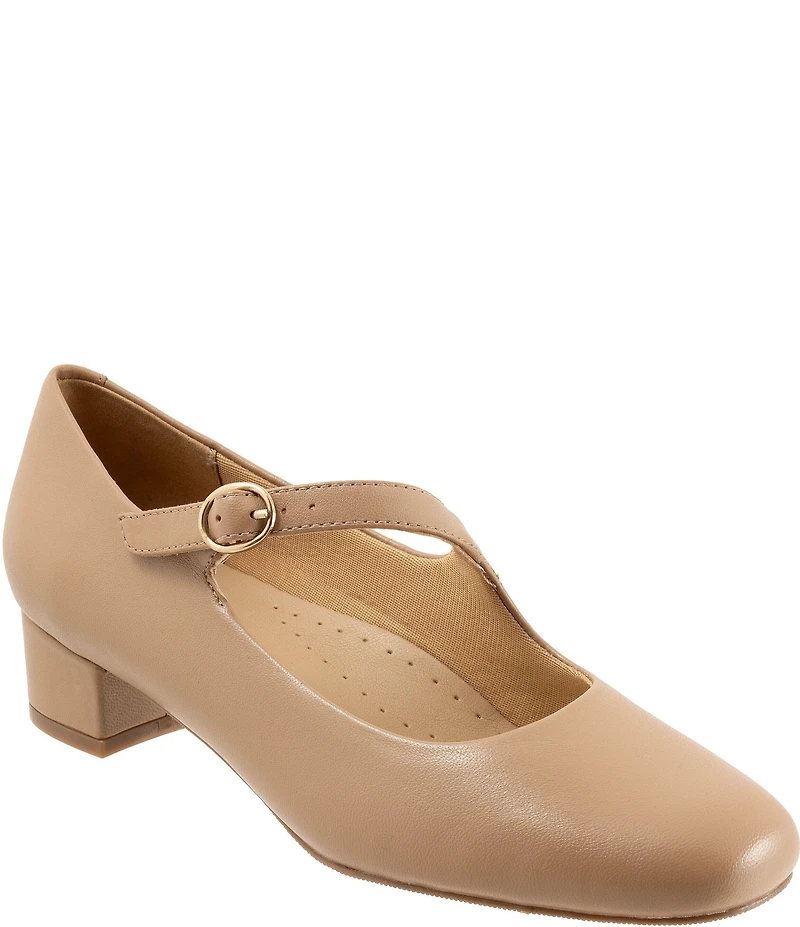 Trotters Desna Leather Asymmetrical Mary Jane Pumps