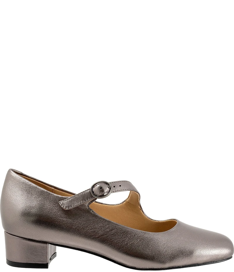 Trotters Desna Leather Asymmetrical Mary Jane Pumps