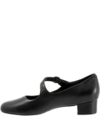 Trotters Desna Leather Asymmetrical Mary Jane Pumps
