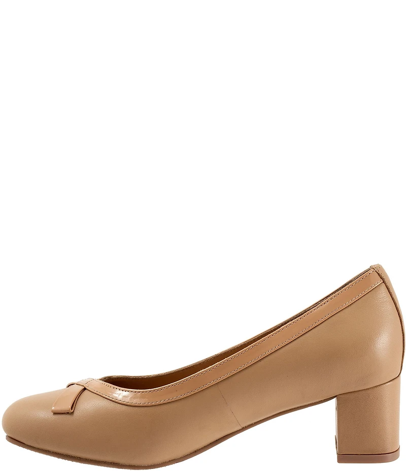 Trotters Devin Leather Block Heel Pumps