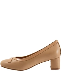 Trotters Devin Leather Block Heel Pumps