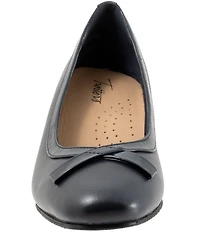 Trotters Devin Leather Block Heel Pumps