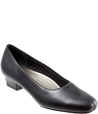 Trotters Doris Leather Block Heel Pumps