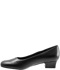 Trotters Doris Leather Block Heel Pumps