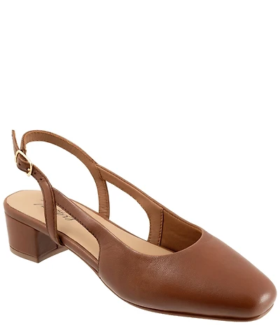 Trotters Dottie Leather Slingback Pumps