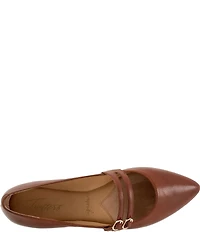 Trotters Emerald Leather Double Strap Mary Jane Flats