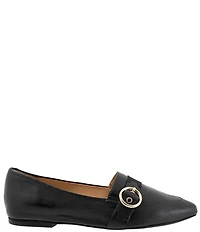 Trotters Emmett Leather Buckle Hardware Strap Flats