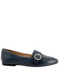 Trotters Emmett Leather Buckle Hardware Strap Flats