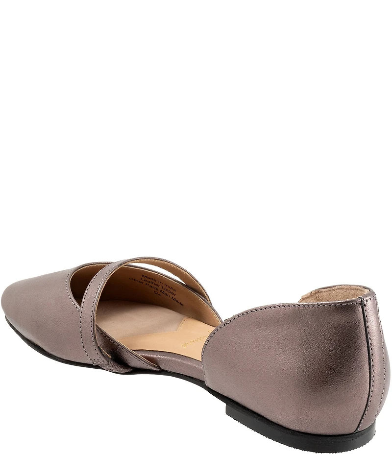 Trotters Emory Leather Pointed Toe Flats