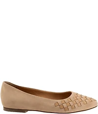 Trotters Estee Woven Nubuck Leather Flats