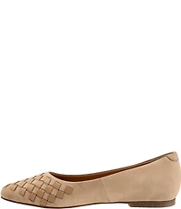 Trotters Estee Woven Nubuck Leather Flats