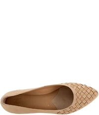 Trotters Estee Woven Nubuck Leather Flats