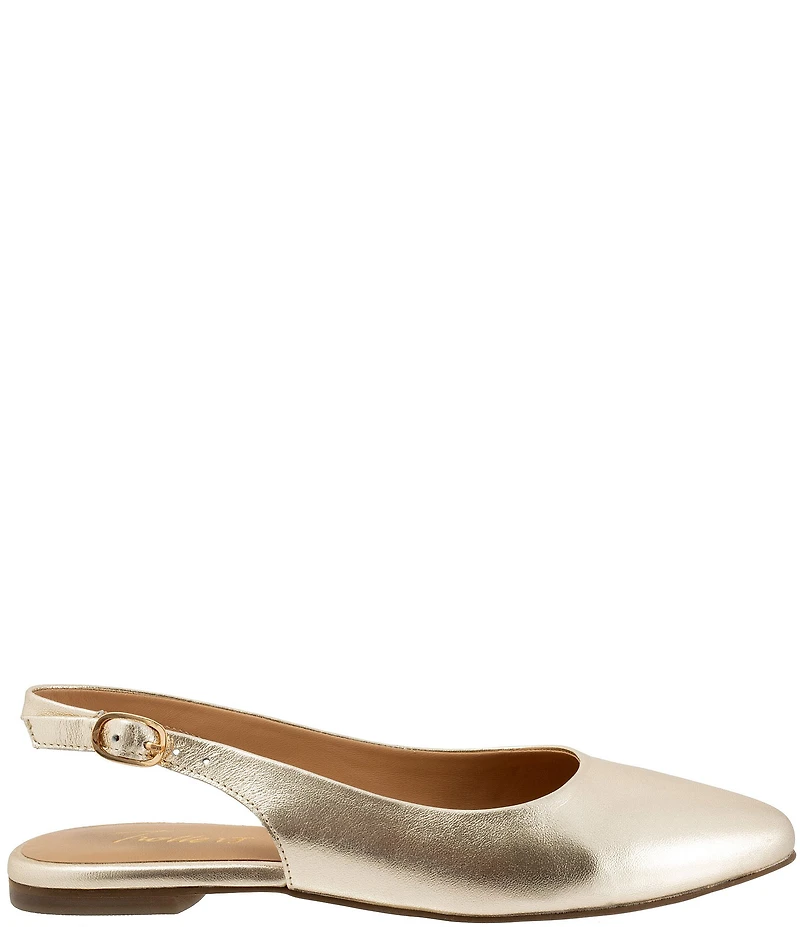 Trotters Evelyn Leather Slingback Flats