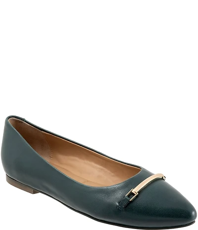 Trotters Everly Leather Pointed Toe Flats