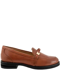 Trotters Femi Leather Bow Hardware Detail Loafers