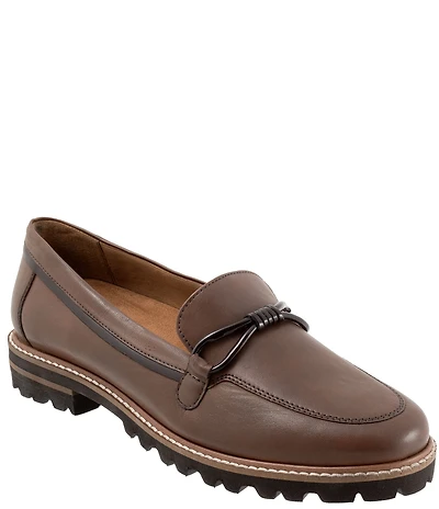 Trotters Fiora Leather Lug Sole Loafers