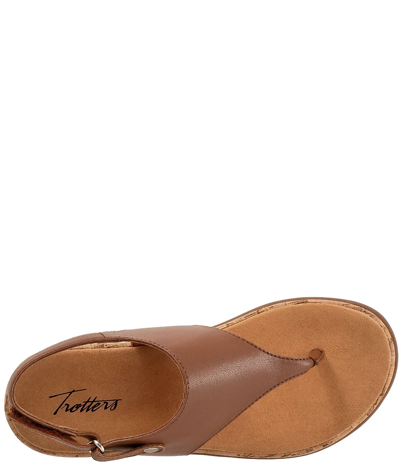 Trotters Garret Leather Slingback Thong Sandals