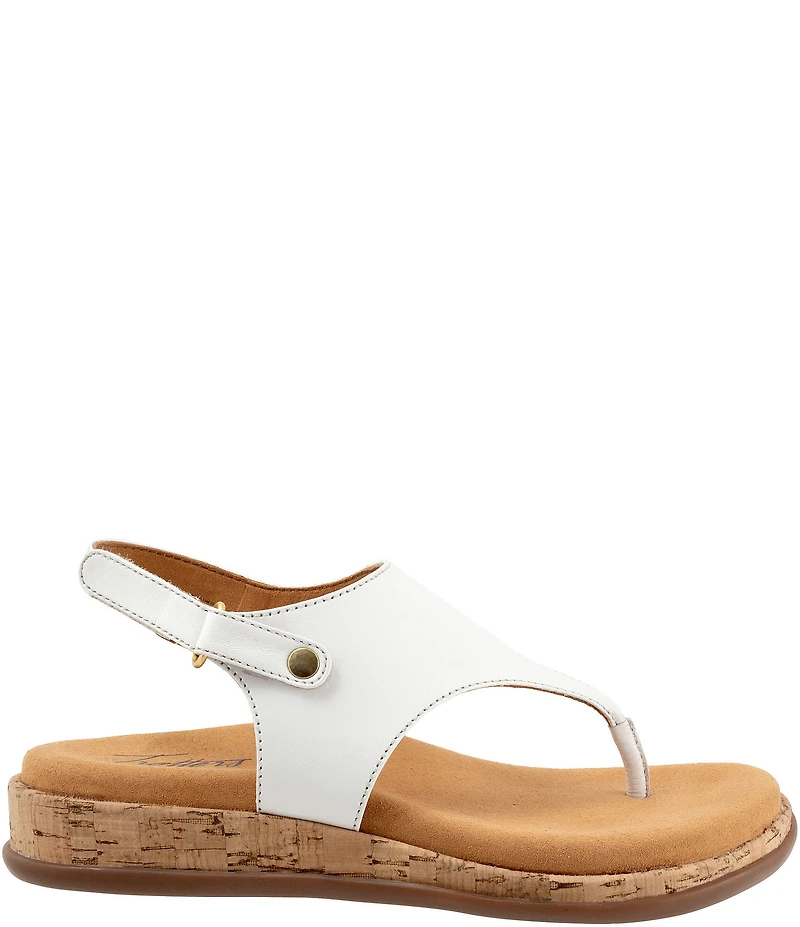 Trotters Garret Leather Slingback Thong Sandals
