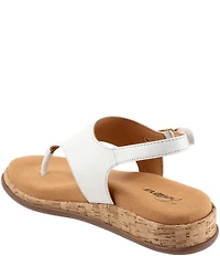 Trotters Garret Leather Slingback Thong Sandals