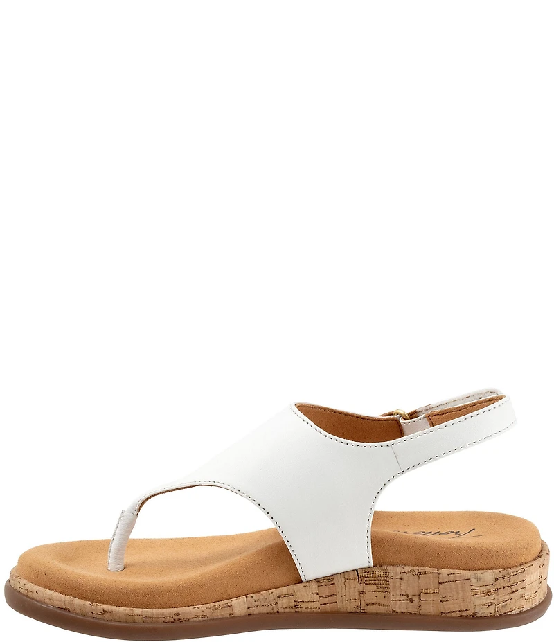 Trotters Garret Leather Slingback Thong Sandals