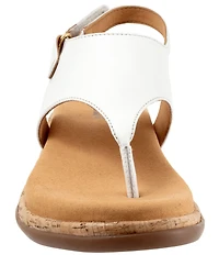 Trotters Garret Leather Slingback Thong Sandals