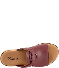 Trotters Ginnie Leather Cork Wedge Slide Sandals