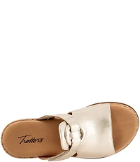 Trotters Ginnie Leather Cork Wedge Slide Sandals