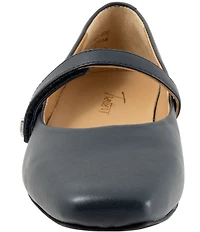 Trotters Hazel Leather Square Toe Mary Jane Flats