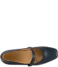 Trotters Hazel Leather Square Toe Mary Jane Flats