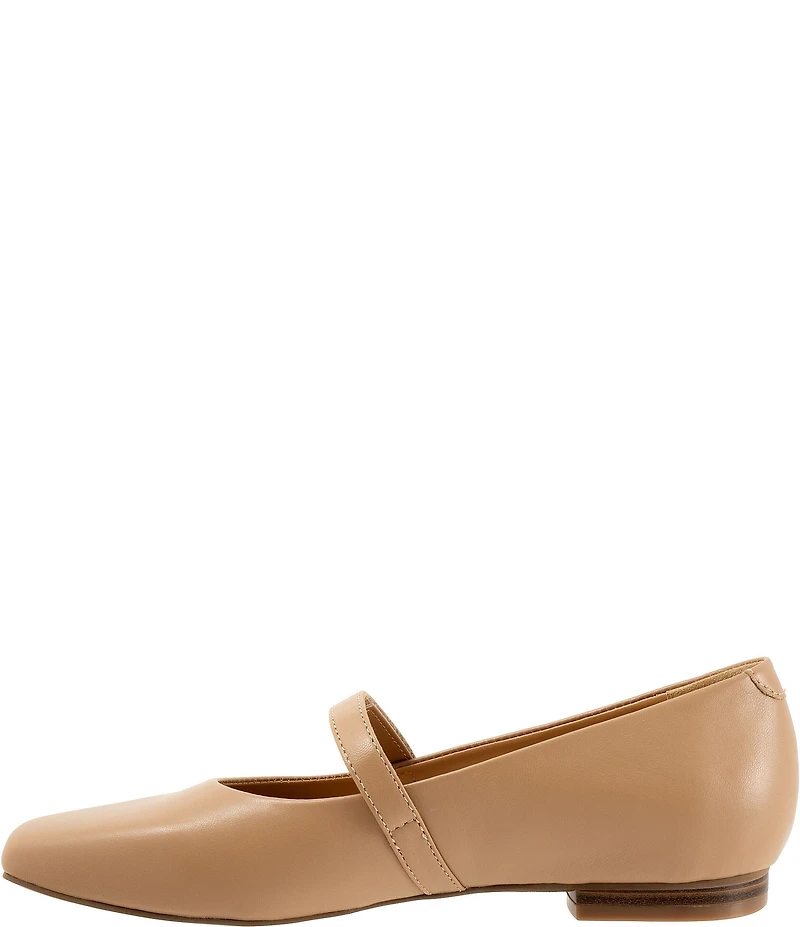Trotters Hazel Leather Square Toe Mary Jane Flats