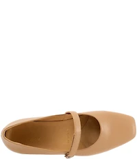 Trotters Hazel Leather Square Toe Mary Jane Flats