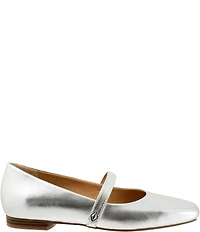Trotters Hazel Leather Square Toe Mary Jane Flats