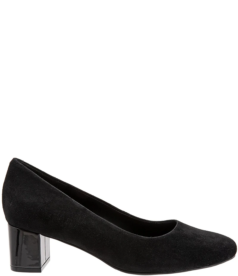 Trotters Kari Suede Block Heel Pumps