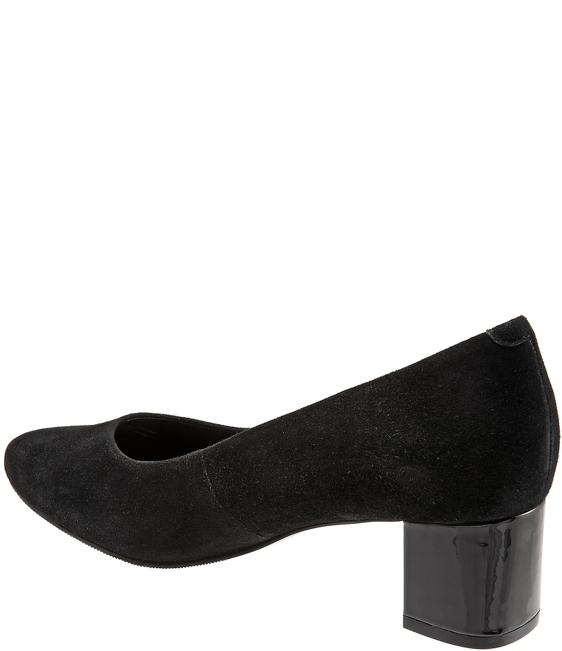 Trotters Kari Suede Block Heel Pumps