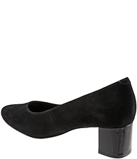 Trotters Kari Suede Block Heel Pumps