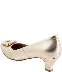 Trotters Kate Bridal Jewel Ornament Leather Dress Pumps
