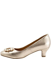 Trotters Kate Bridal Jewel Ornament Leather Dress Pumps