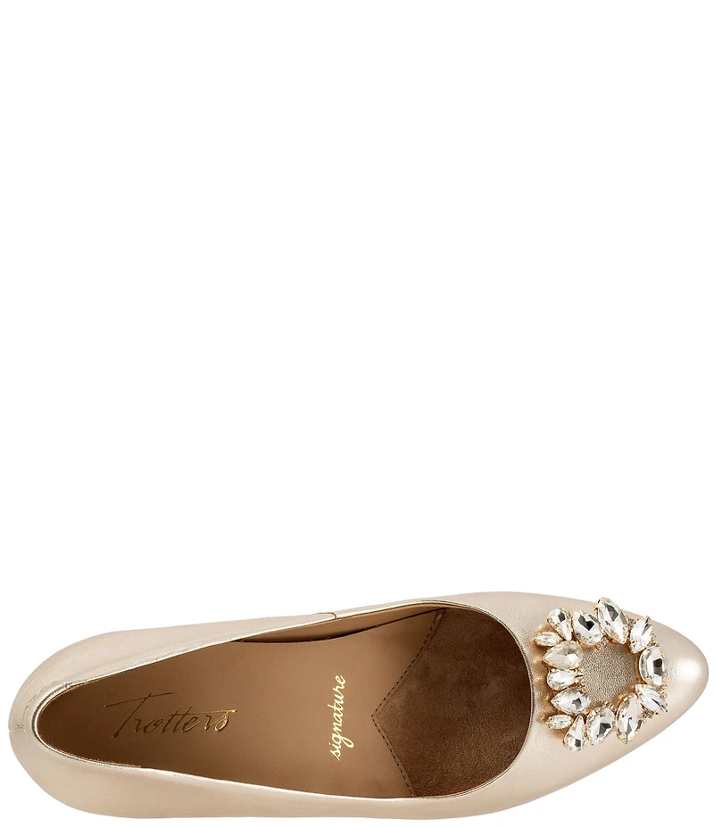 Trotters Kate Bridal Jewel Ornament Leather Dress Pumps