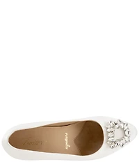 Trotters Kate Bridal Jewel Ornament Satin Dress Pumps