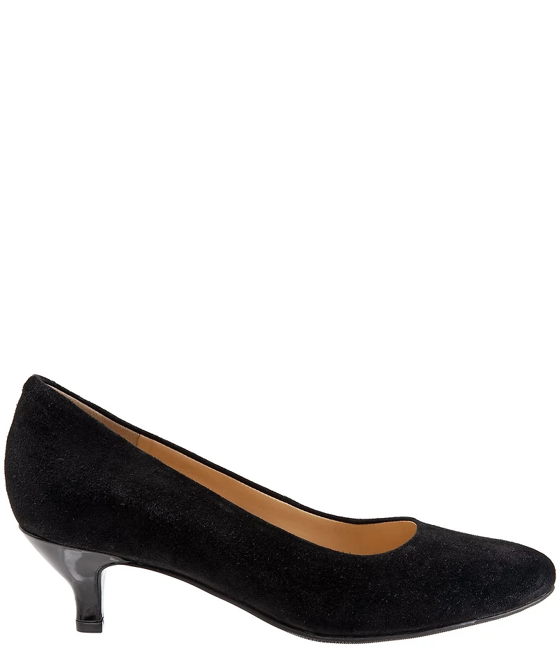 Trotters Kiera Suede Kitten Heel Pumps