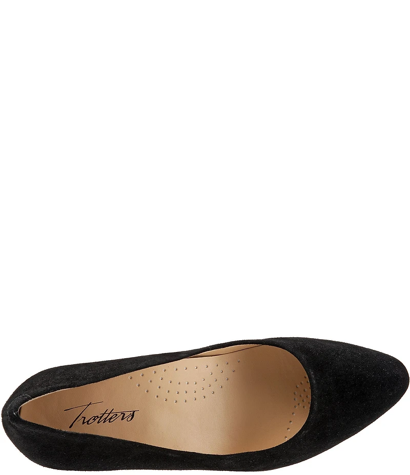 Trotters Kiera Suede Kitten Heel Pumps